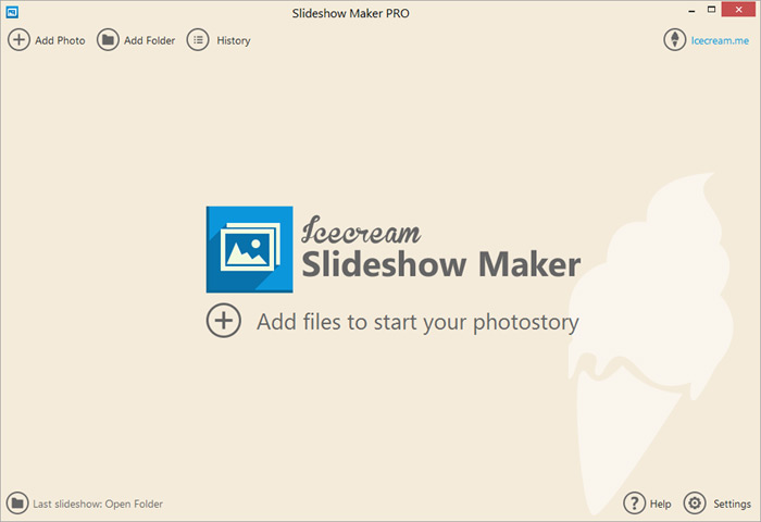 Easy tool for making slideshows from scratch.
