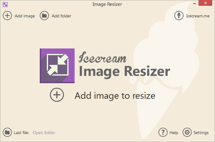 Windows 10 Icecream Image Resizer full