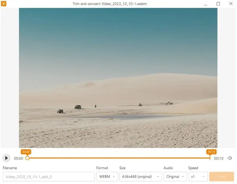 Edit the screen recording in Icecream Screen Recorder
