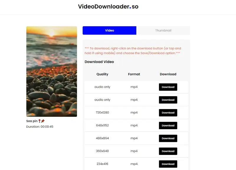 Online URL to video converter VideoDownloader.so