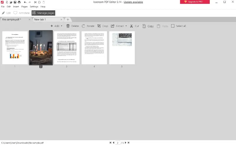 Ajouter une page photo à un PDF en utilisant Icecream PDF Editor
