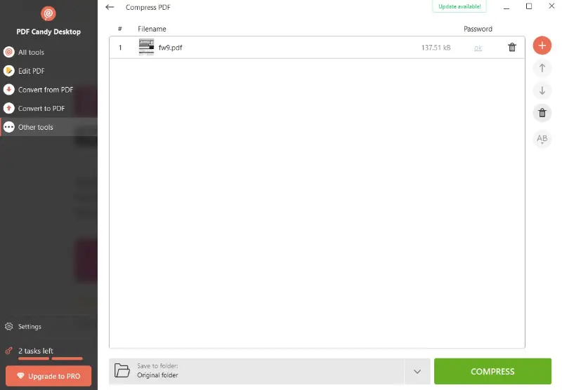 Compress PDF for conversion failed