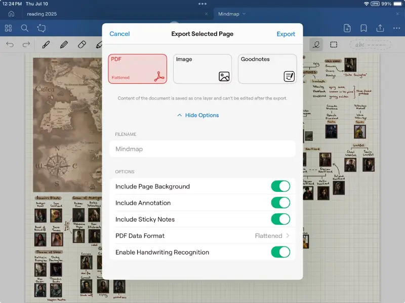 Exporting PDF on iOS with GoodNotes