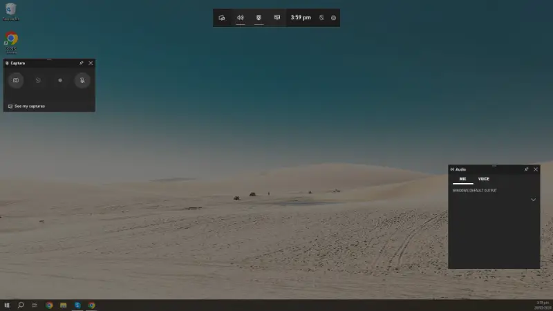 Game Bar - application interface