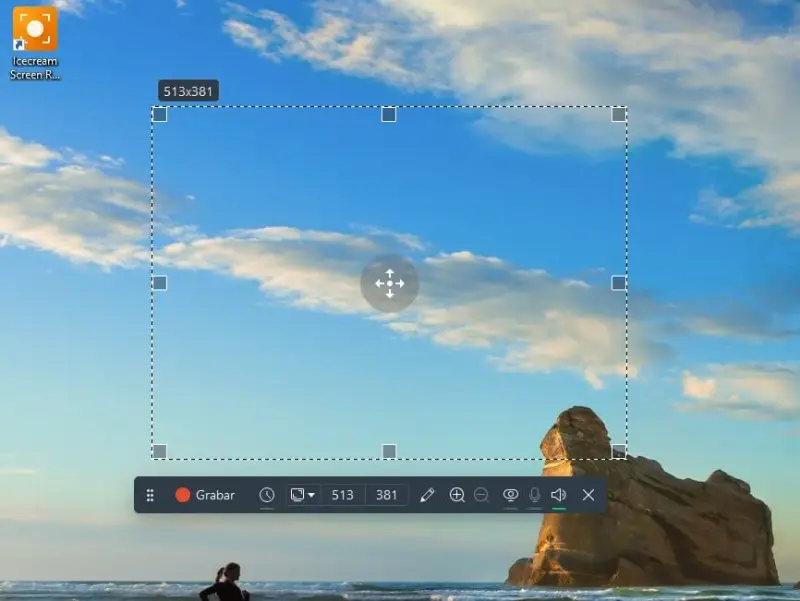 Icecream Screen Recorder - Selección de área
