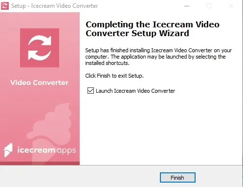 Icecream Video Converter successfully installed