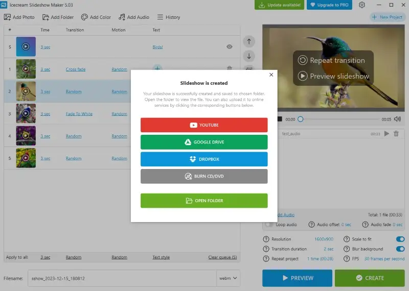 Make DVD slideshows in Icecream Slideshow Maker