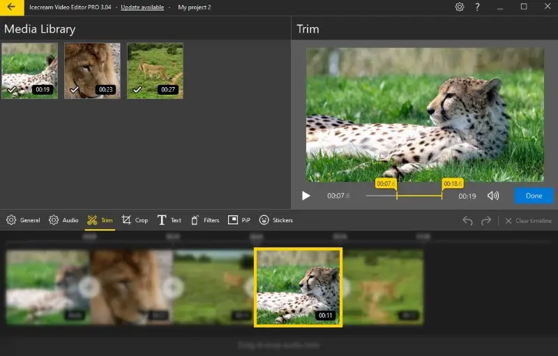 How to trim video in Icecream Video Editor