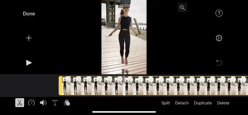 Rotate phone to stop iMovie from cropping your video Rotate phone to stop iMovie from cropping your video