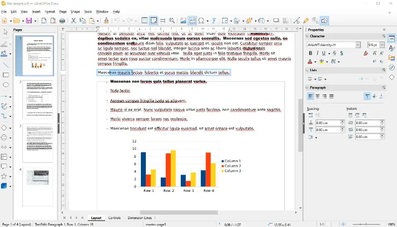 Edit PDF text in LibreOffice Draw Edit PDF text in LibreOffice Draw