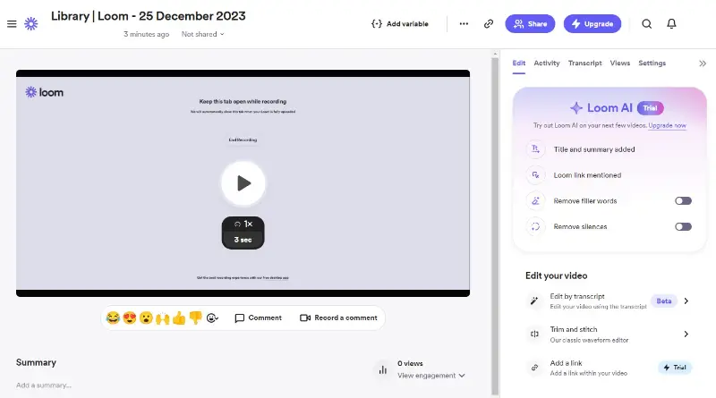 Loom - screen and webcam recorder