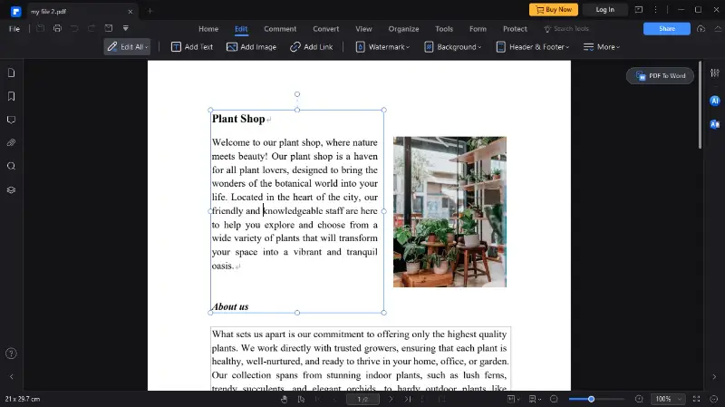 Edit a PDF using Wondershare PDFelement Edit PDF for free using Wondershare PDFelement