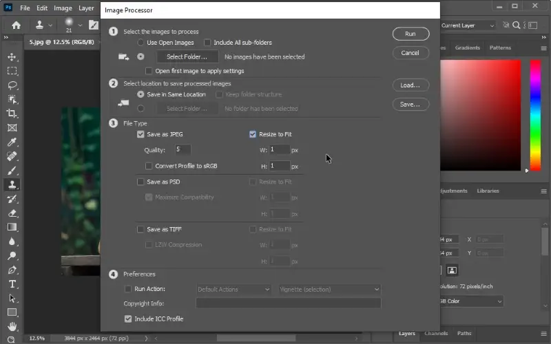 Batch photo resizing in Photoshop Batch photo resizing in Photoshop