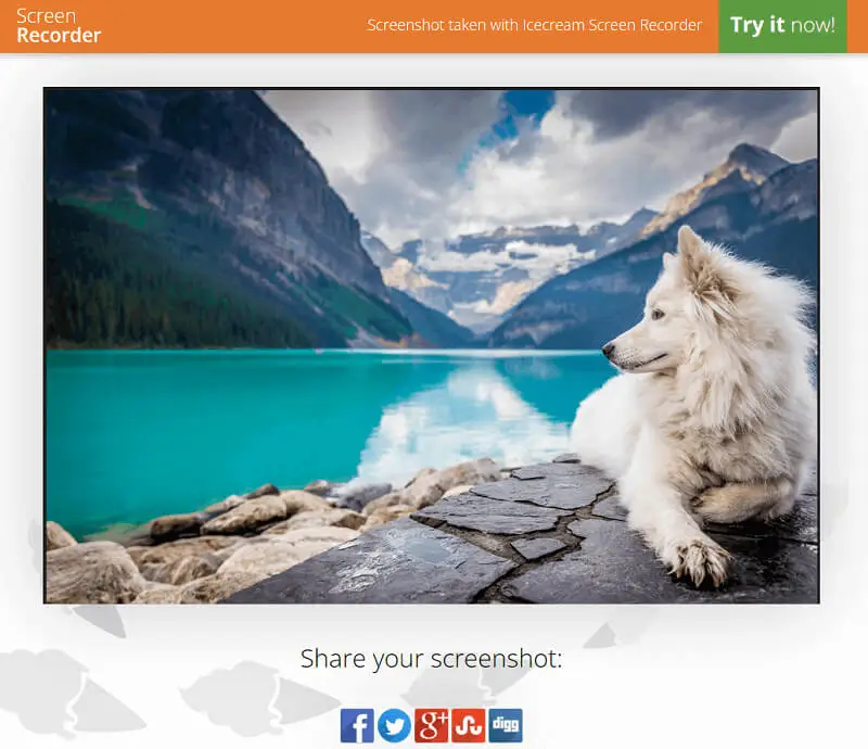 Screenshot URL in Icecream Screen Recorder