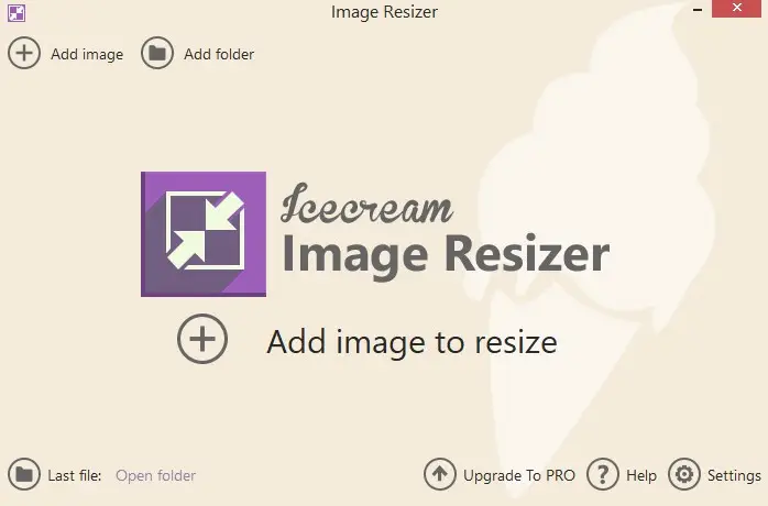 Import files to bulk resize images in Icecream Image Resizer