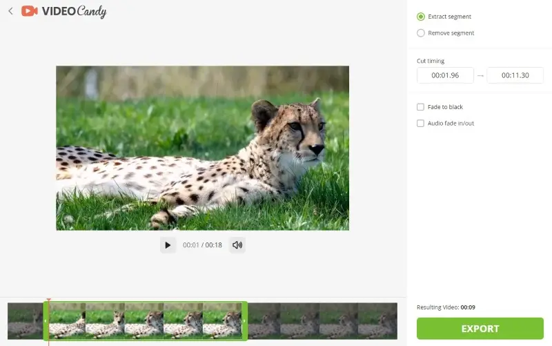 Online video splitting on Video Candy website Online video splitting on Video Candy website