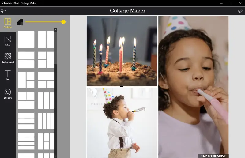 Z Mobile picture collage creator