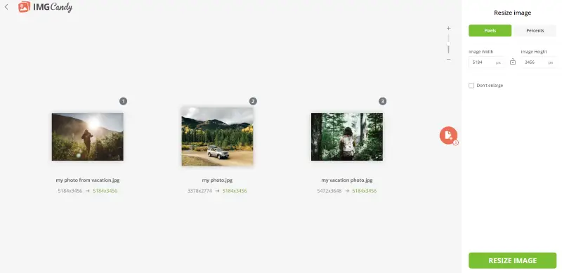 Image Candy free online image resizer