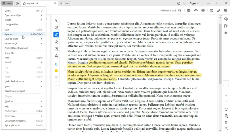 Wprowadź zmiany w tekście PDF w programie Adobe Acrobat