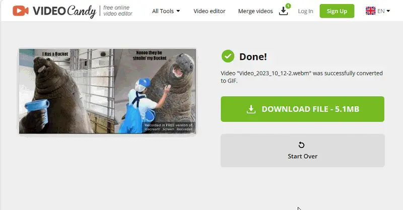 Download the result