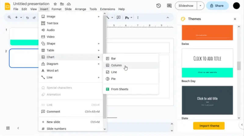 Add charts