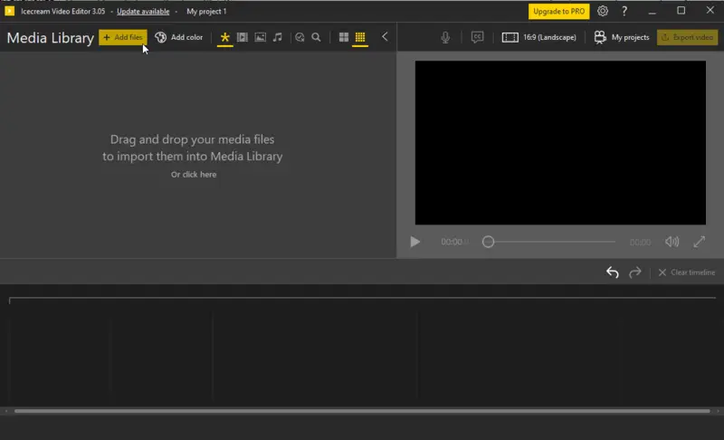 Dodaj plik do Icecream Video Editor
