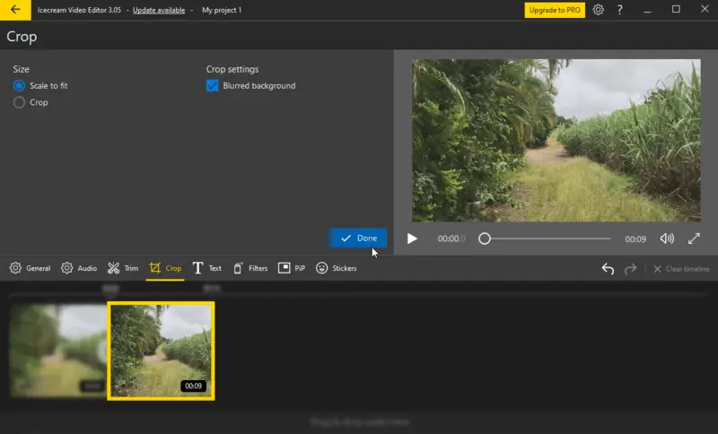 Przytnij wideo przed scaleniem