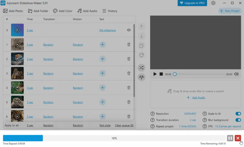 Создание презентации на Windows в программе Icecream Slideshow Maker