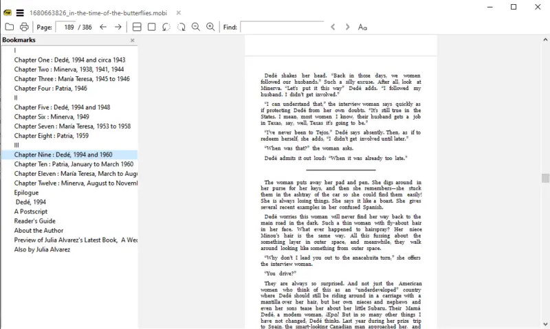 Open and read MOBI file in Sumatra PDF
