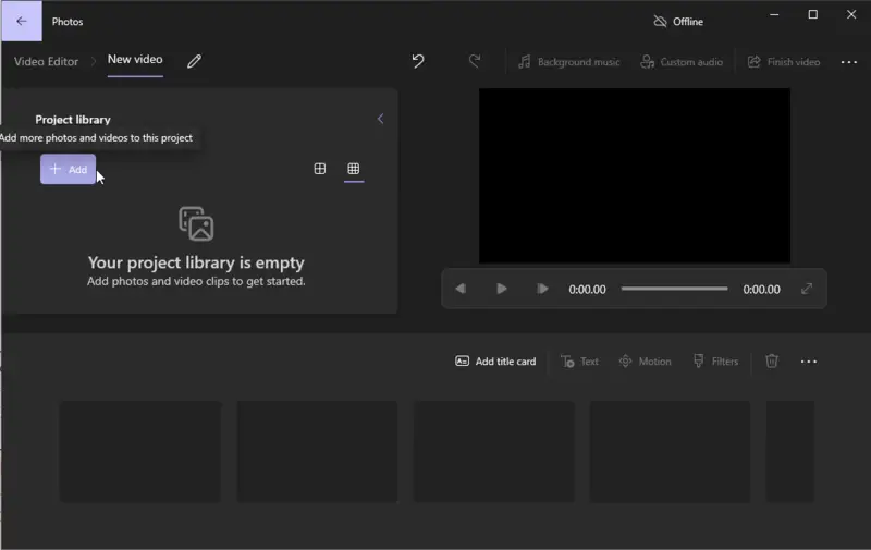 Dodaj pliki do biblioteki projektów aplikacji Zdjęcia