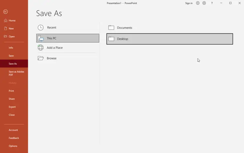 Как сохранить и создать презентацию в приложении PowerPoint