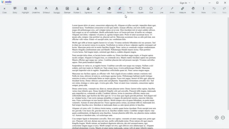 Edytuj tekst PDF w Xodo PDF Reader