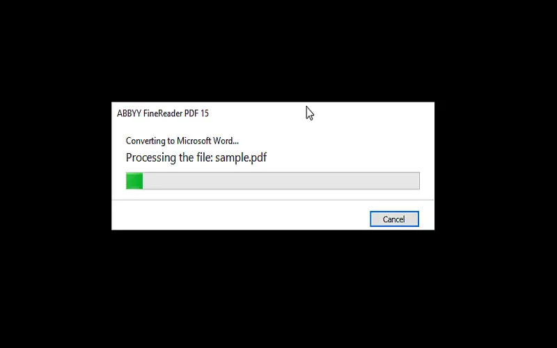Converting scanned PDF to Word with Abbyy FineReader