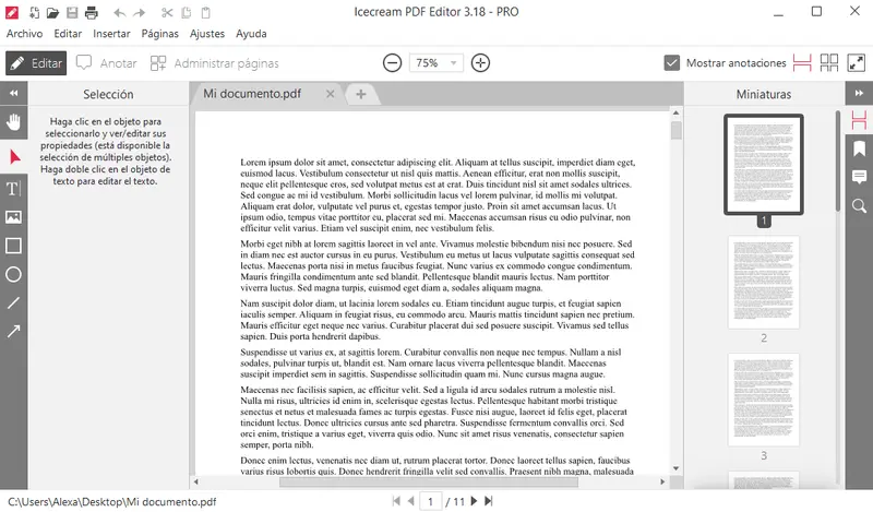 Abra el archivo PDF que desea modificar