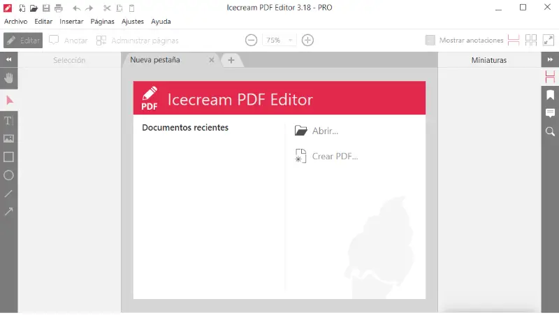 Abrir el editor PDF