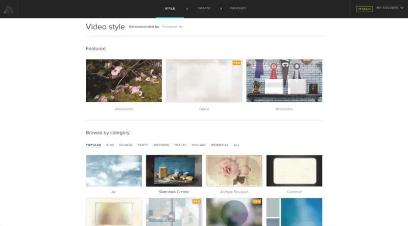 Animoto - create a slideshow online