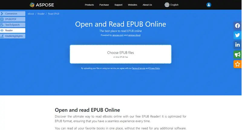 Aspose ebook UI