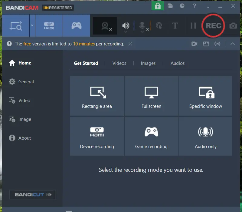 Desktop recorder UI Desktop recorder UI