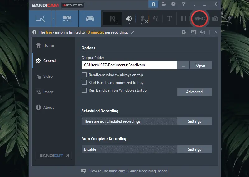 Bandicam - video recording software