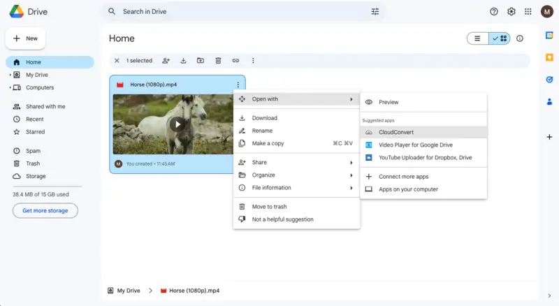 Open the online video converter