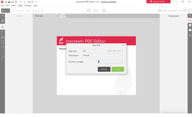 How to make a PDF file  in Icecream PDF Editor