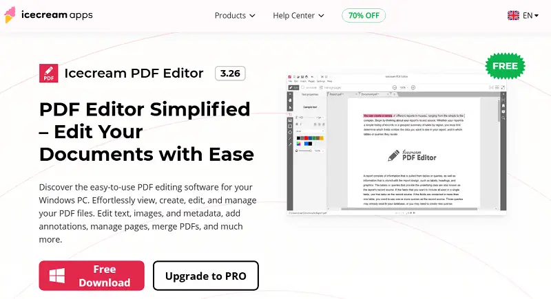 Icecream PDF Editor のダウンロードとインストール