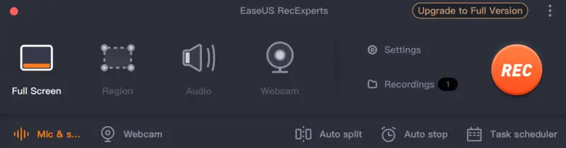 Software for video tutorial making - EaseUS RecExperts