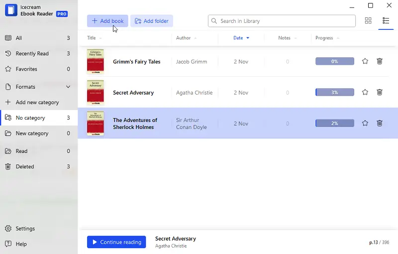 Import books in your virtual library Import books in your virtual library