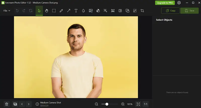 Icecream Photo Editor interface