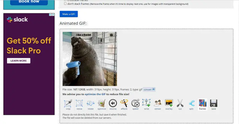 Make adjustments to your GIF