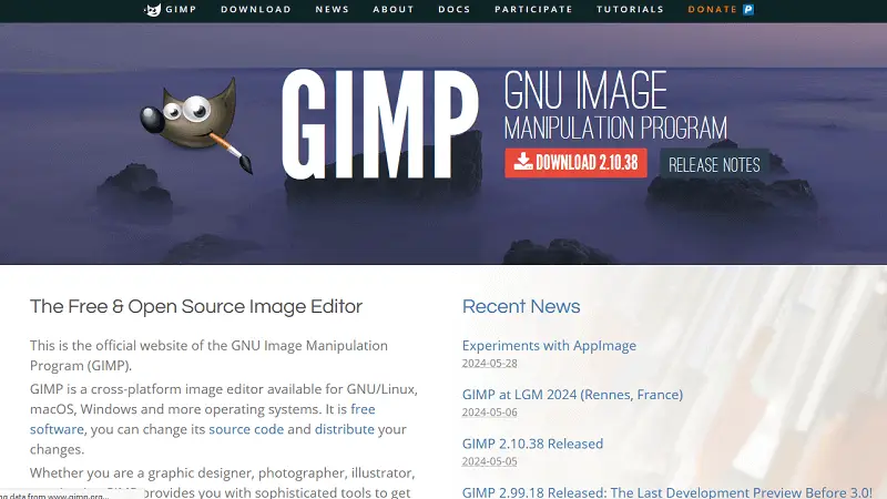 GIMP - open-source photo editor