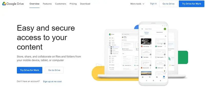 Веб-хранилище файлов для студентов - Google Диск
