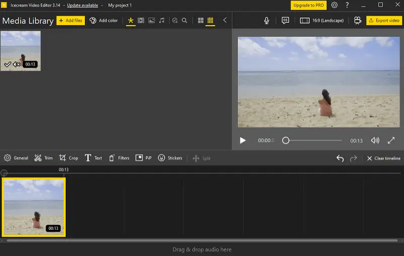 Icecream Video Editor interface