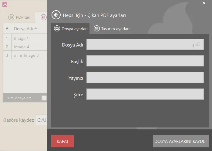PDF'ye dönüştürme